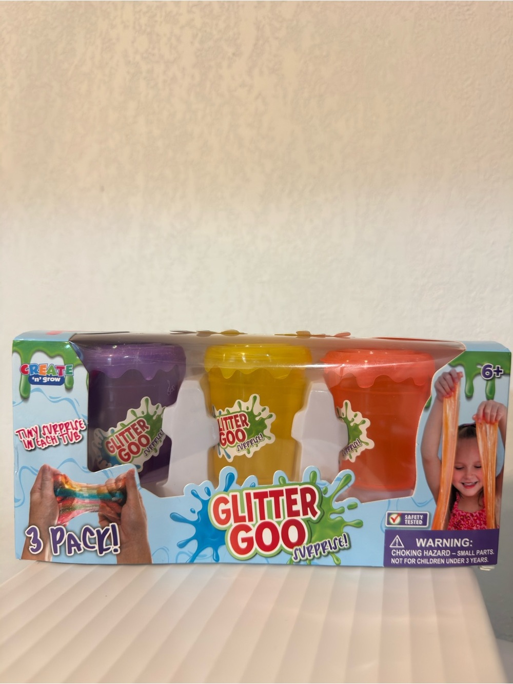 Kids Slime 3-Pack - Purple, Yellow & Orange